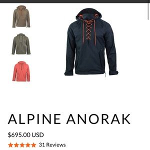 NWOT. Alpine Anorak Navy Pullover.